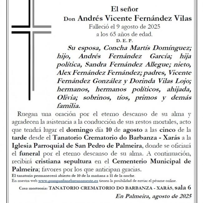 Fernandez Vilas, Andres Vicente