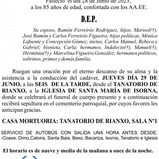 23 06 ESQUELA    Adela laura figueira gonzalez