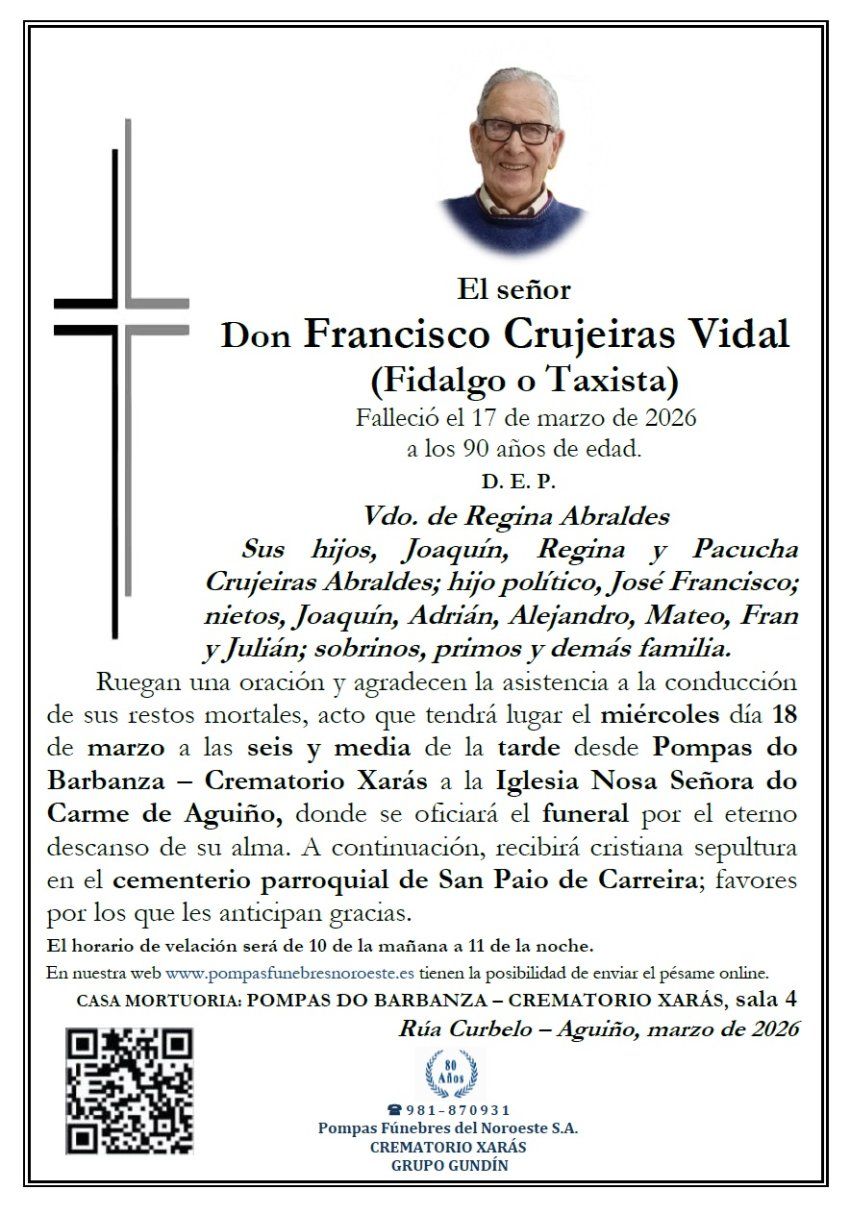 Crujeiras Vidal, Francisco