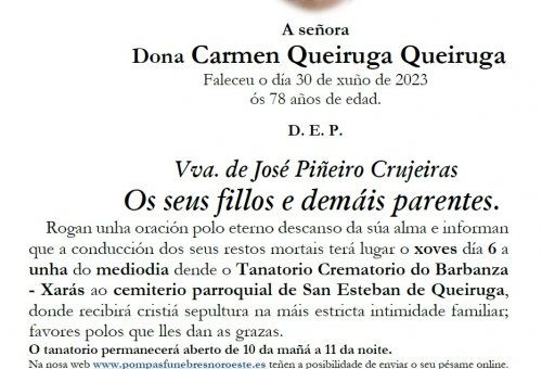 Queiruga Queiruga, Carmen