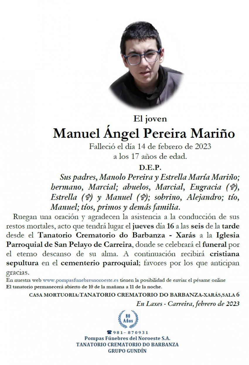 Pereira Mariño, Manuel Ángel