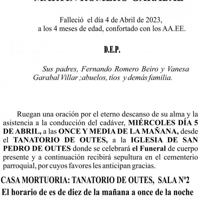 23 04 ESQUELA  Martín Romero Garabal