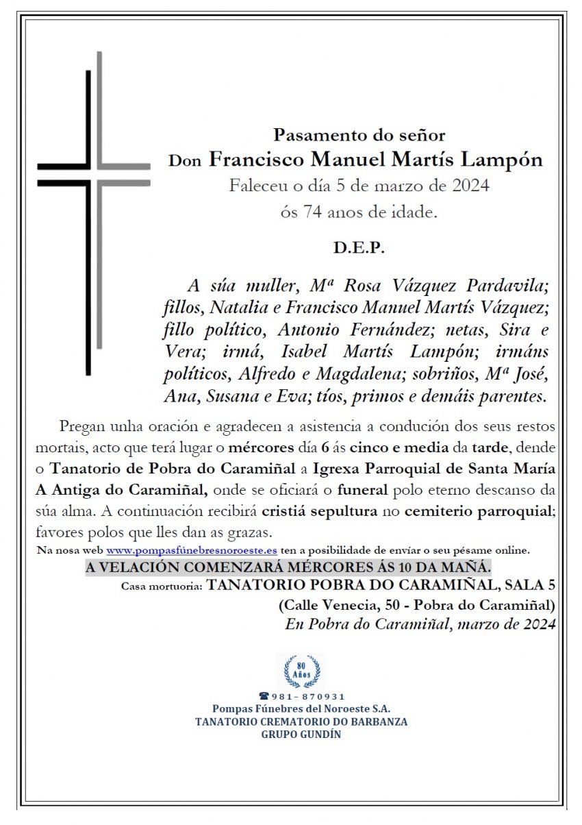 Martís Lampon, Francisco Manuel