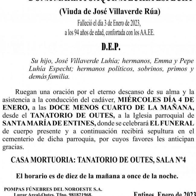 23 01 ESQUELA Mª Joaquina Luhía Especht