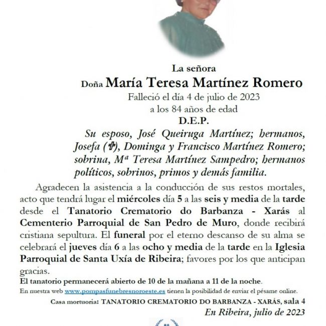 Martinez Romero, Maria Teresa