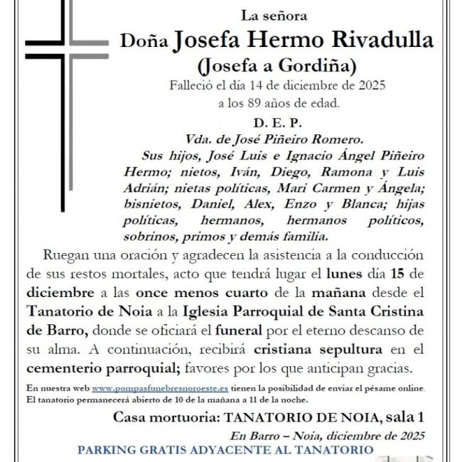 Hermo Rivadulla, Josefa