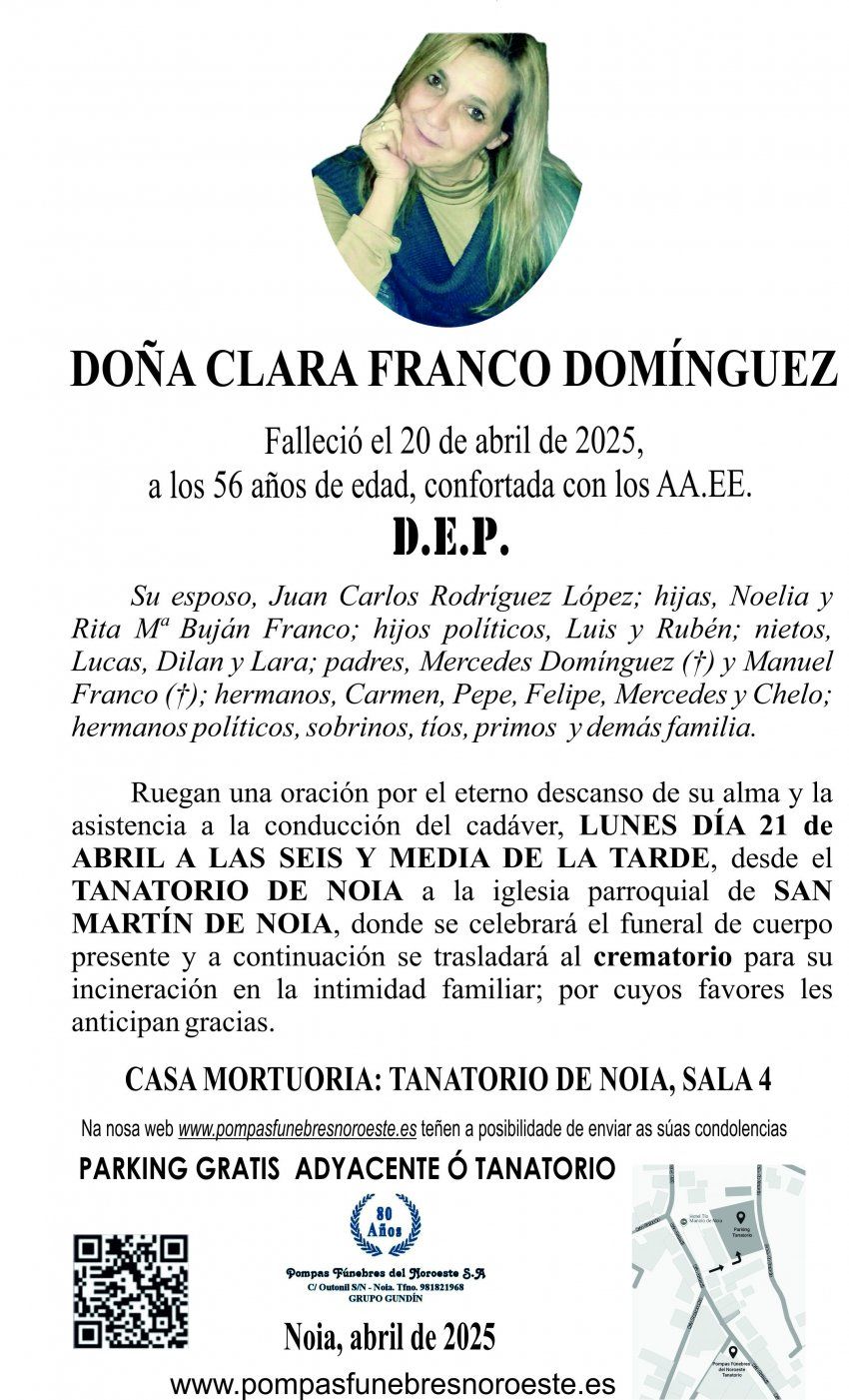 Esquela AZUL 25 Franco Domínguez, Clara WEB