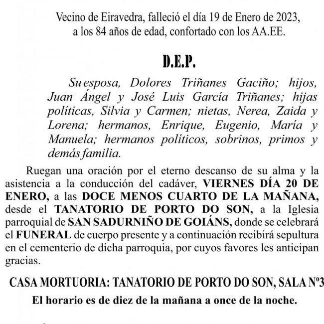 23 01 ESQUELA   Juan García González