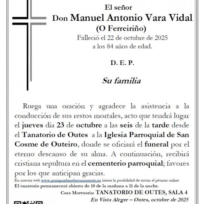 Vara Vidal, Manuel Antonio