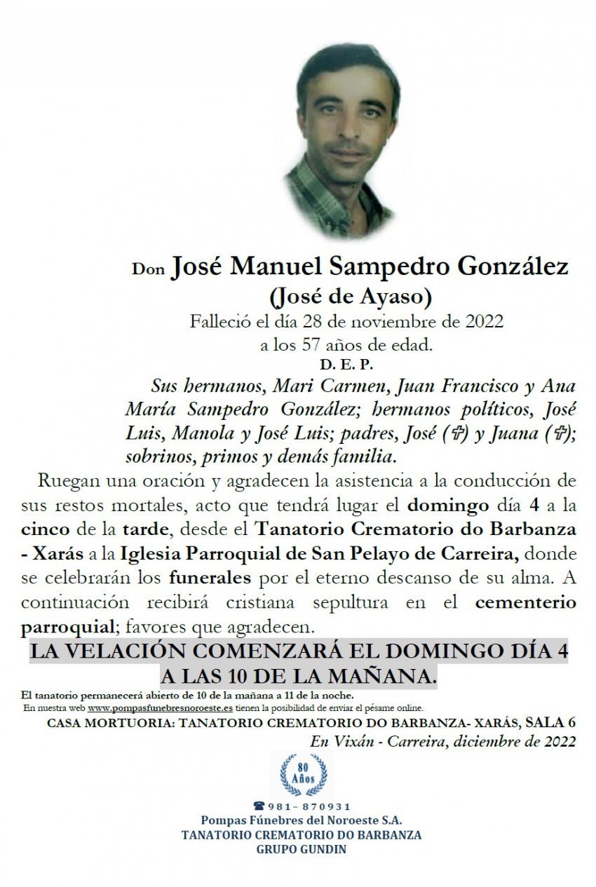 Sampedro Gonzalez, José Manuel