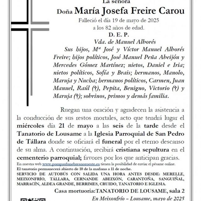 MARÍA JOSEFA FREIRE CAROU WEB