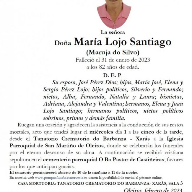 Lojo Santiago, María