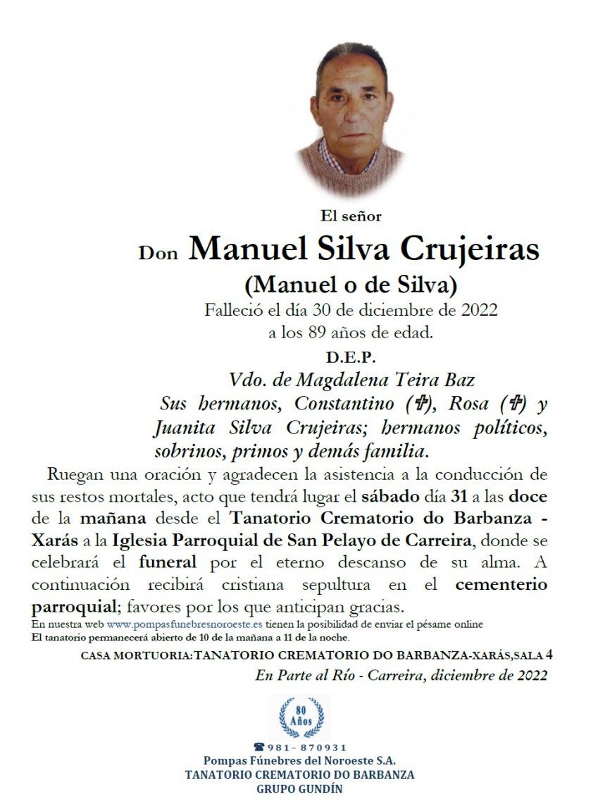 Silva Crujeiras, Manuel