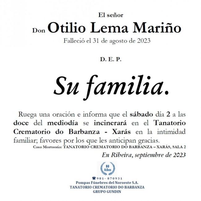 Lema Mariño, Otilio