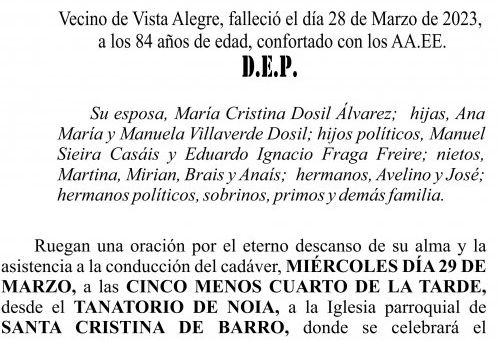 23 03 ESQUELA   Manuel Villaverde Mayo