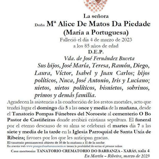 María Alice De Matos Da Piedade