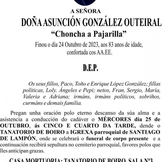 10 23 Esquela Asunción Gonzlez Outeiral