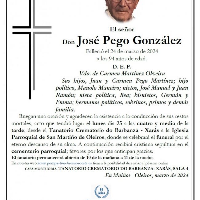 Pego Gonzalez, Jose