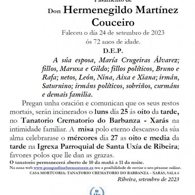 Martínez Couceiro, Hermenegildo