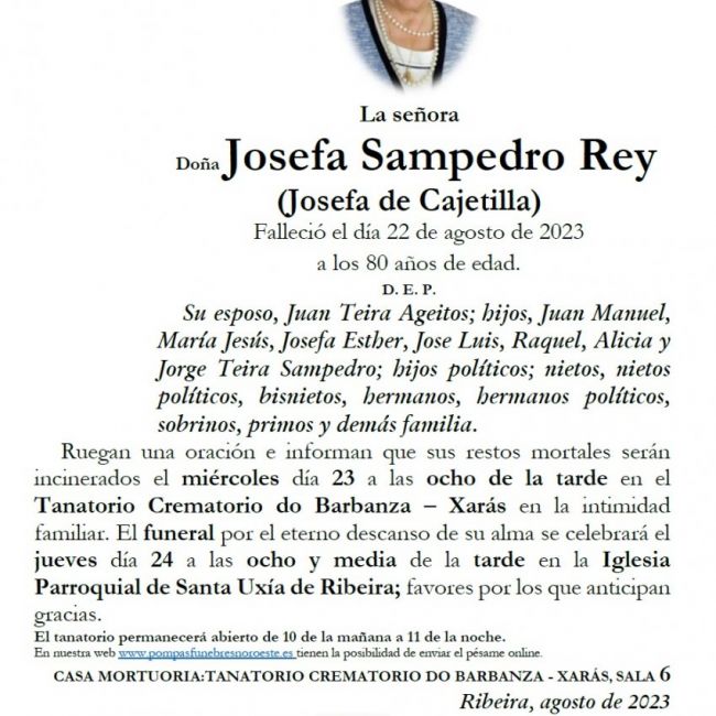 Sampedro Rey, Josefa 1