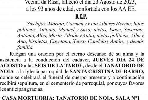 08 23 Esquela,DELFINA HERMO ABEIJÓN