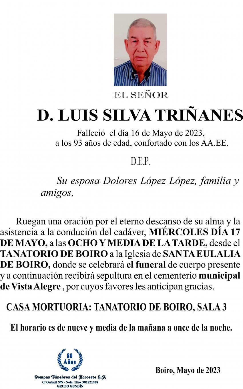 ESQUELA 23, Luis Silva Triñanes