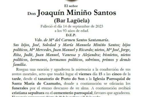 Miniño Santos, Joaquin