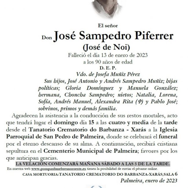 Sampedro Piferrer, Jose