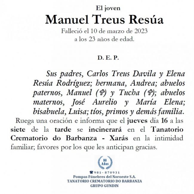 Treus Resua, Manuel