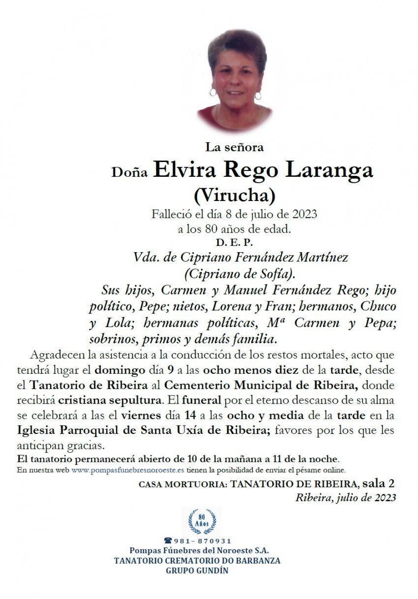 Rego Laranga, Elvira