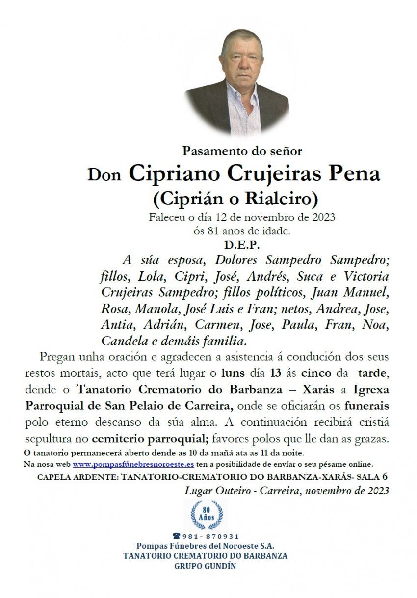 Crujerias Pena, Cipriano