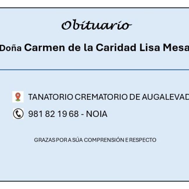 Lisa Mesa, Carmen de la Caridad