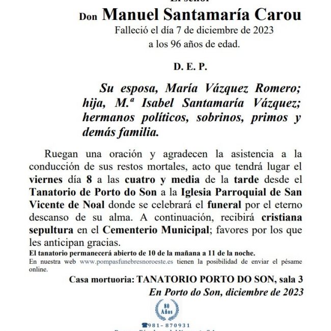 Santamaria Carou, Manuel