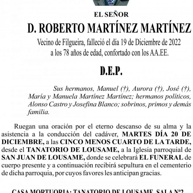 22 12 ESQUELA Roberto Martínez Martínez