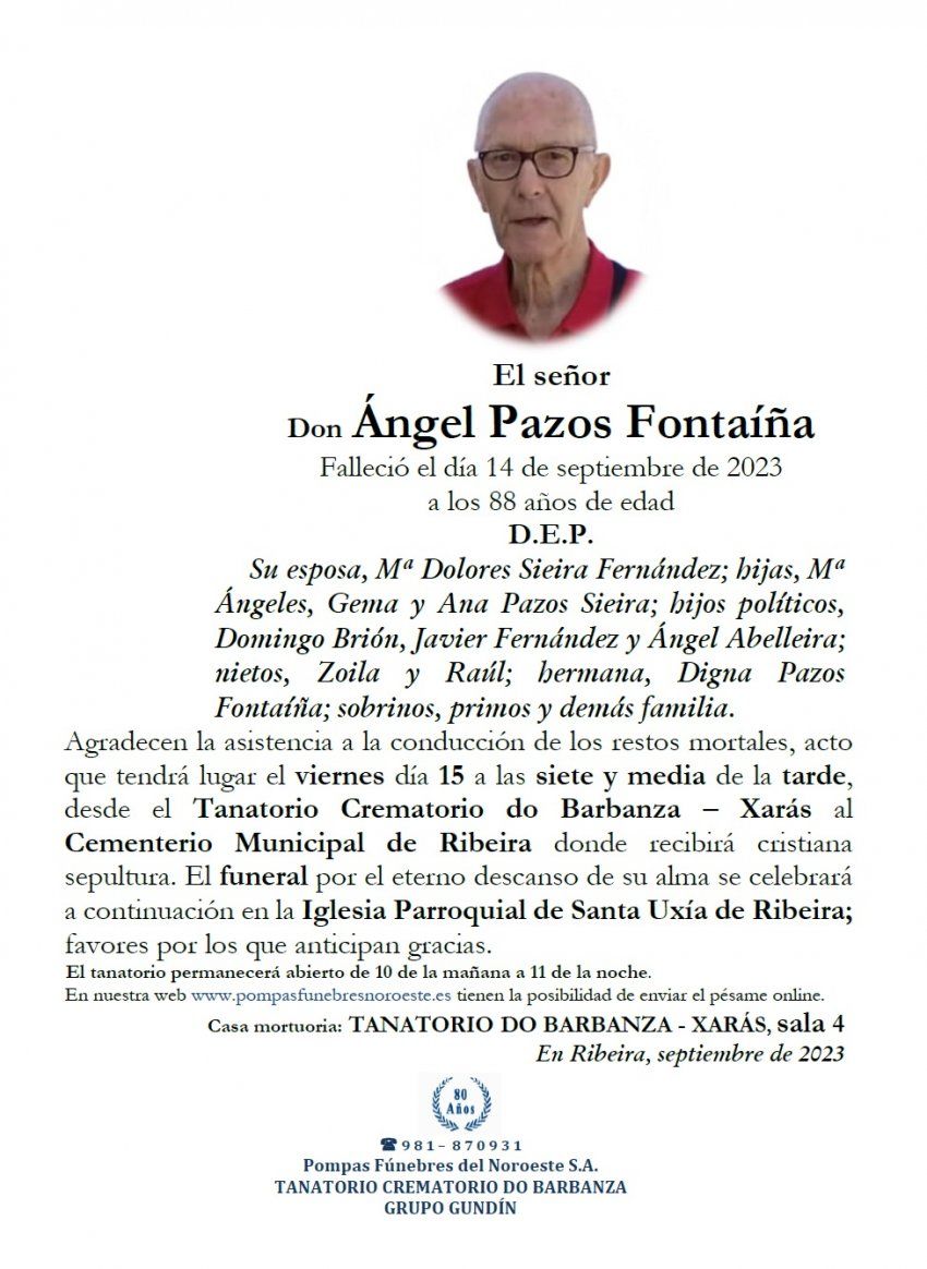 Pazos Fontaíña, Ángel