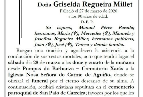 Regueira Millet, Griselda