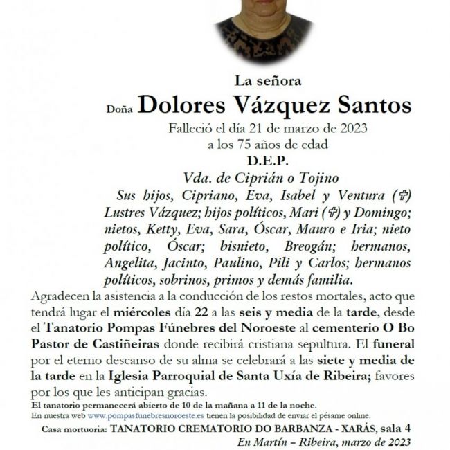 Vazquez Santos, Dolores