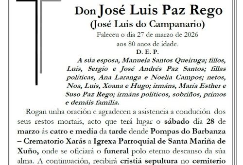 Paz Rego, Jose Luis