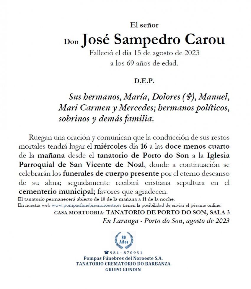 Sampedro Carou, José