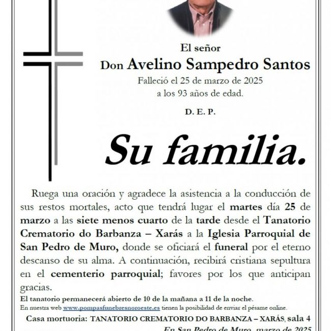 Sampedro Santos, Avelino