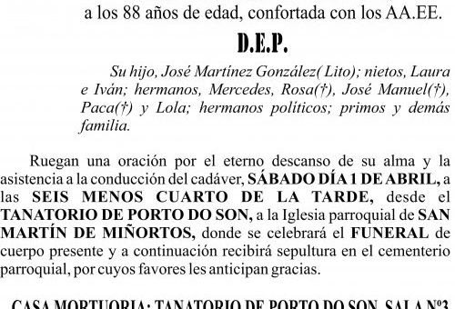 23 02  ESQUELA   PURIFICACION GONZALEZ