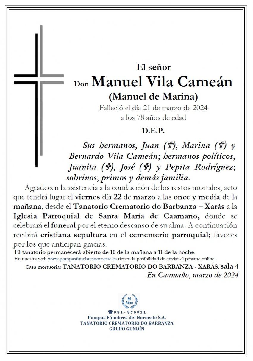 Vila Camean, Manuel
