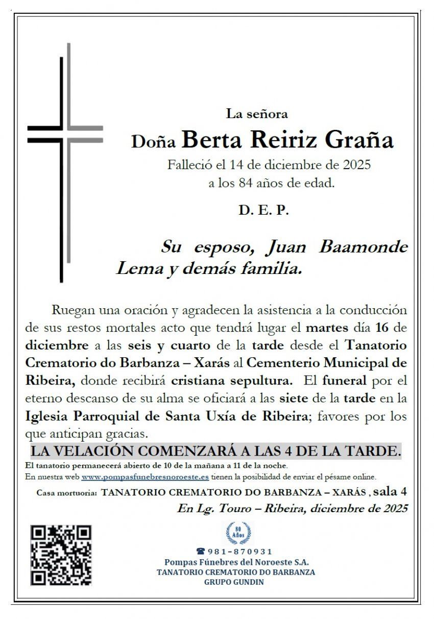 Reiriz Graña, Berta