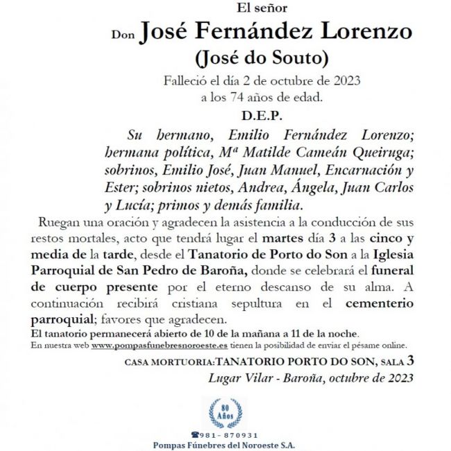 Fernández Lorenzo, José