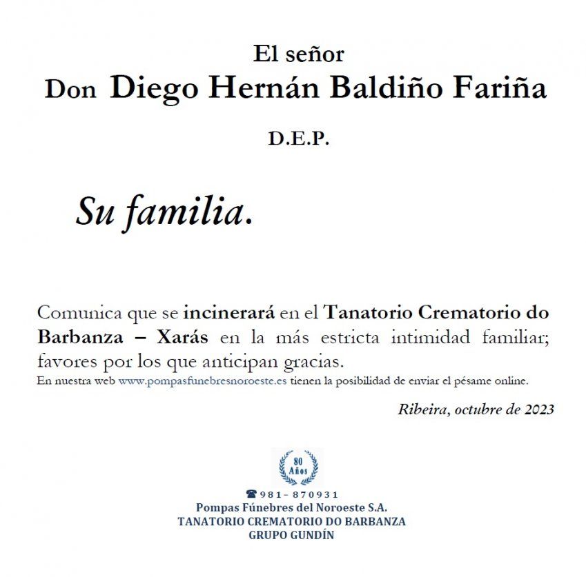 Baldiño Fariña, Diego Hernán