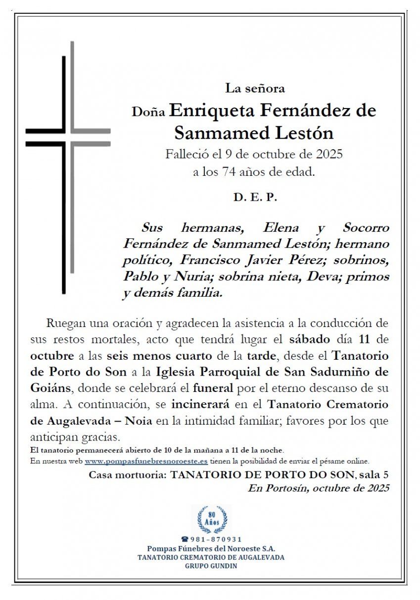 Fernandez de Sanmamed Leston, Enriqueta