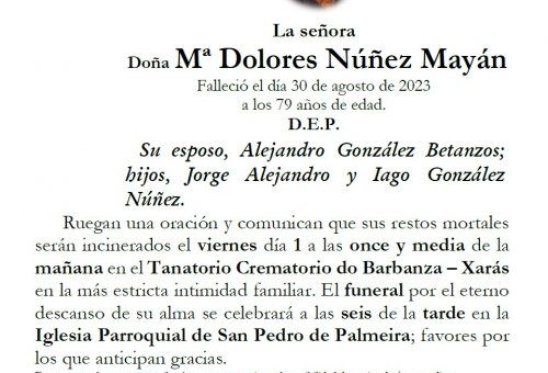 Nuñez Mayan, Mª Dolores
