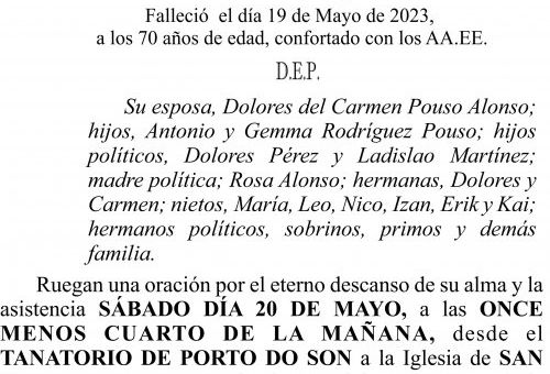 23 05 ESQUELA  Antonio Rodríguez Vázquez