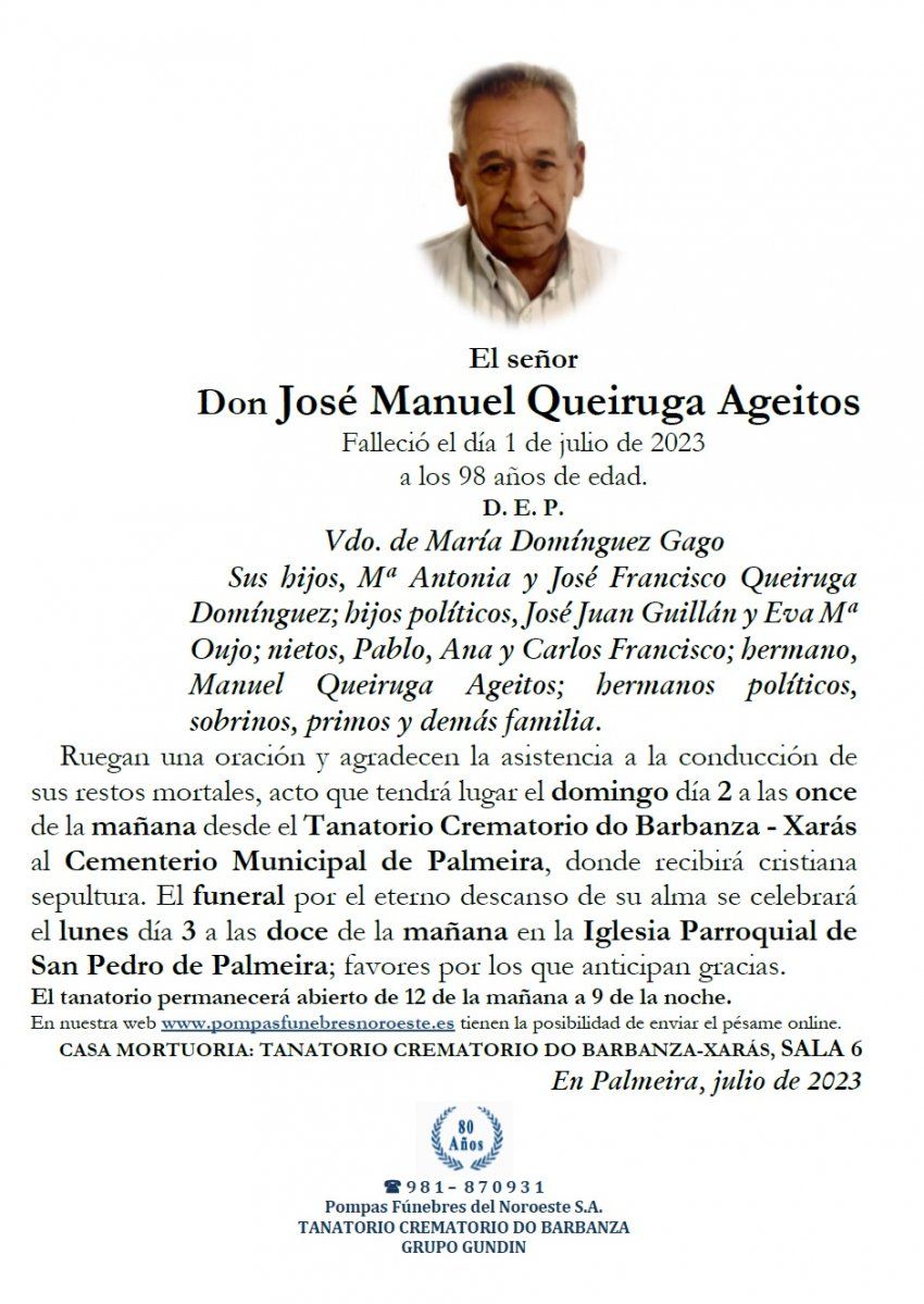 Queiruga Ageitos, Jose Manuel