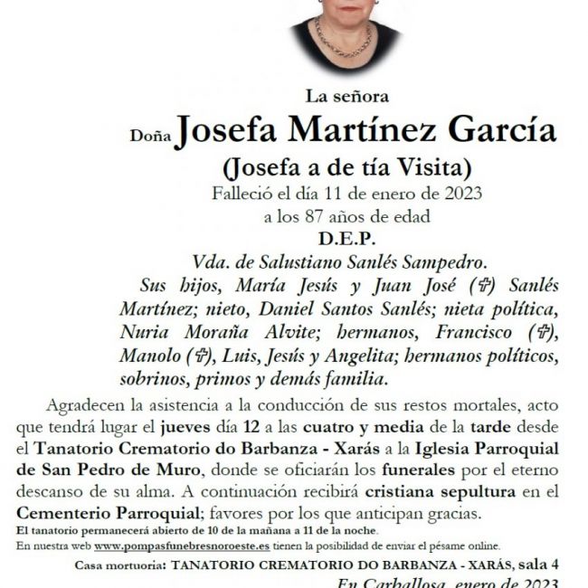 Martinez Garcia, Josefa
